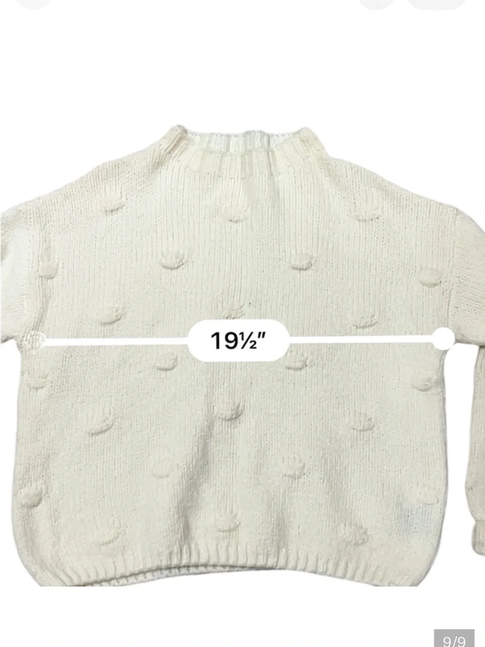 Moon & Madison Cream Bubble Pom Pom Sweat